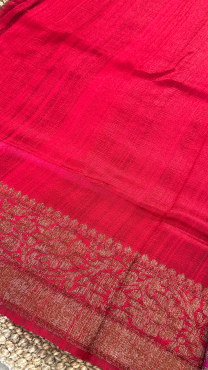 Pure Tussar Banarasi Silk Handloom – Blue