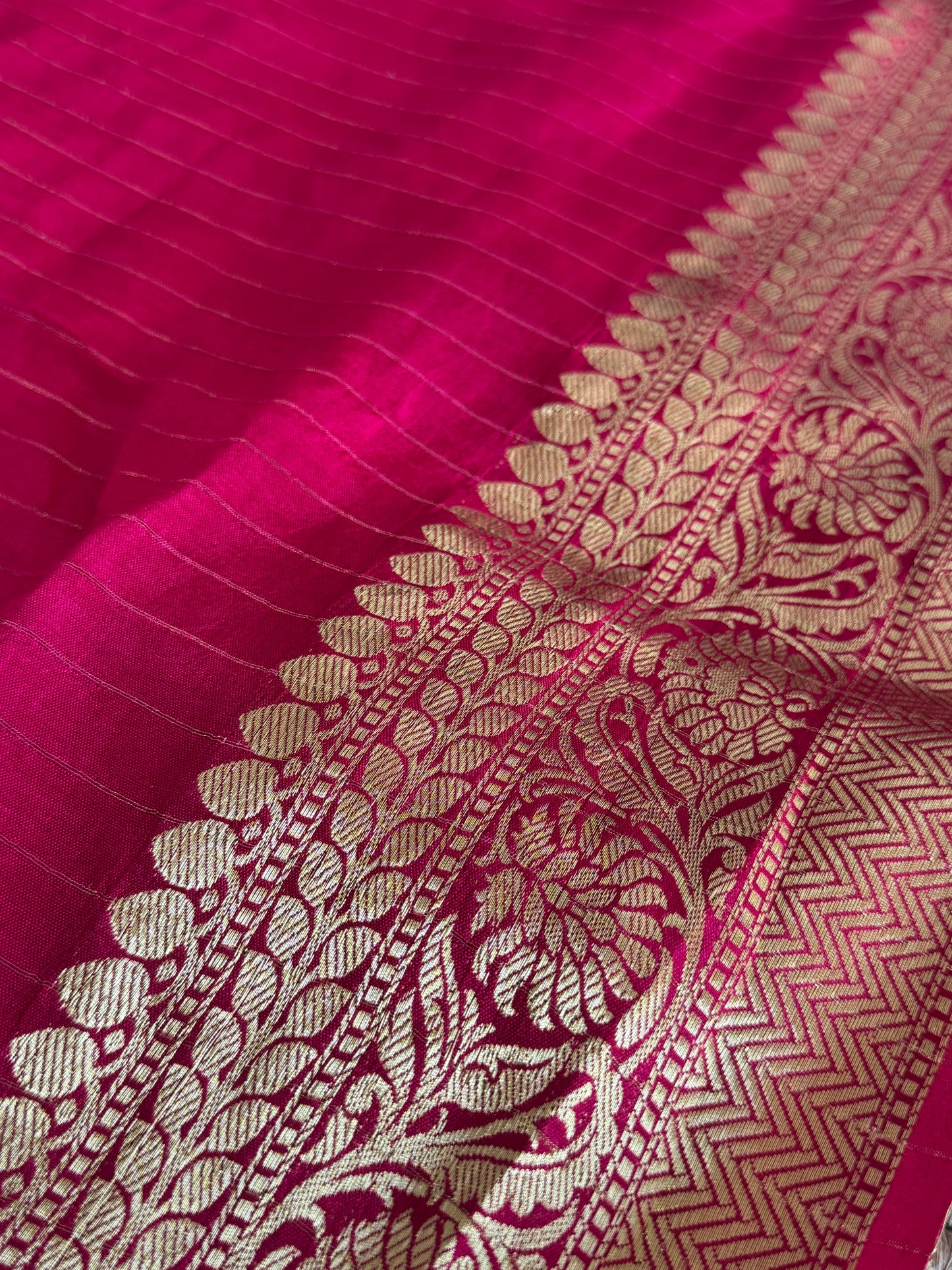 Pure Crepe silk saree – Hot Pink
