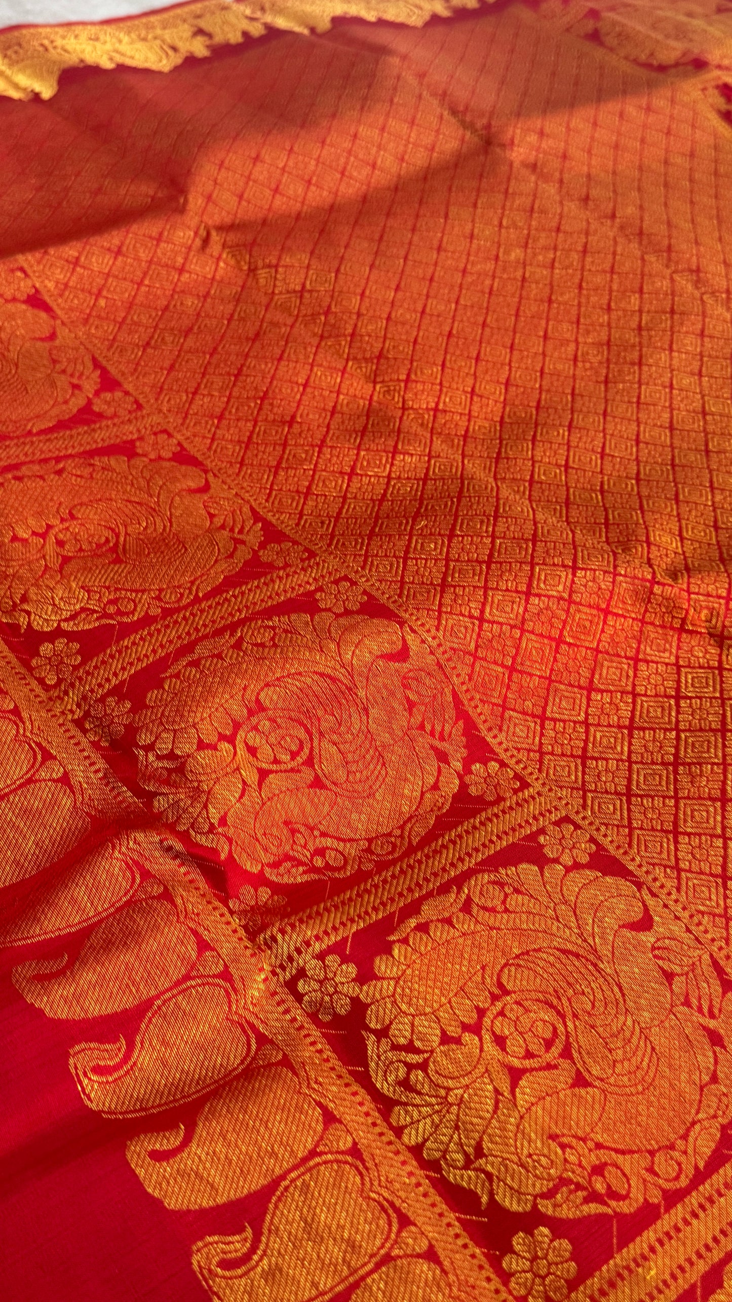 Bridal KANJIVARAM PURE SILK SAREE in DEEP Red