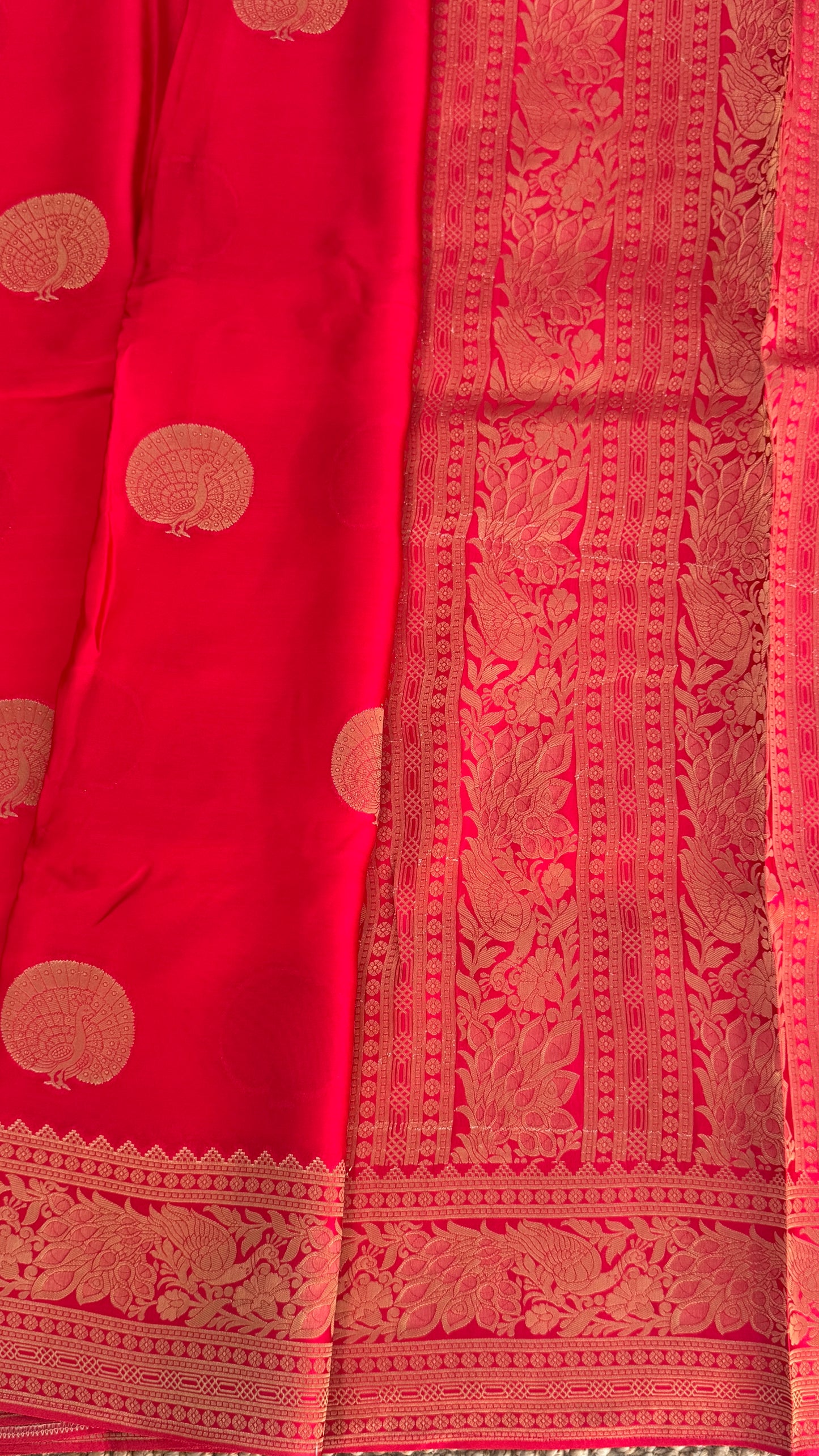 Pure Satin Viscose Silk Banarasi Sarees - Pink
