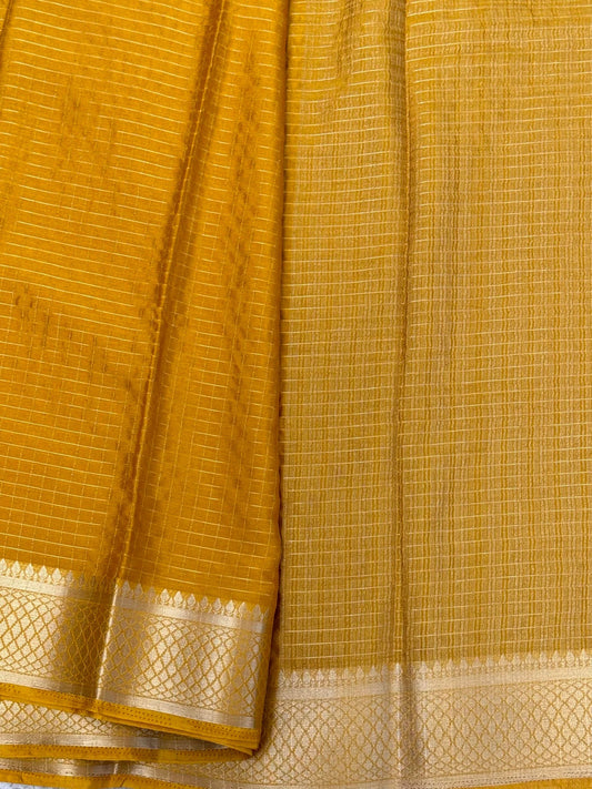Super soft Georgette Silk Saree – Mustard