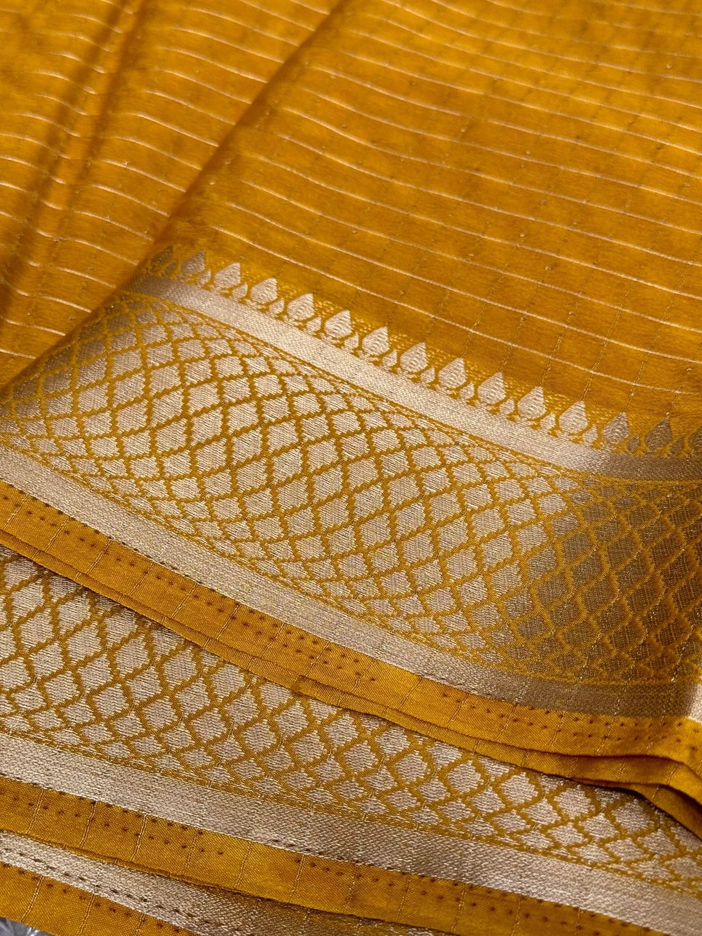 Super soft Georgette Silk Saree – Mustard
