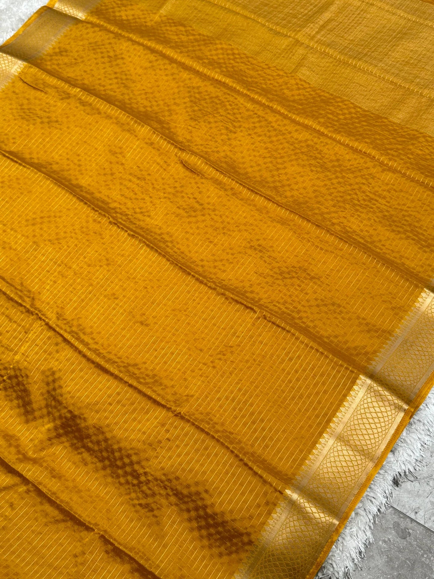 Super soft Georgette Silk Saree – Mustard