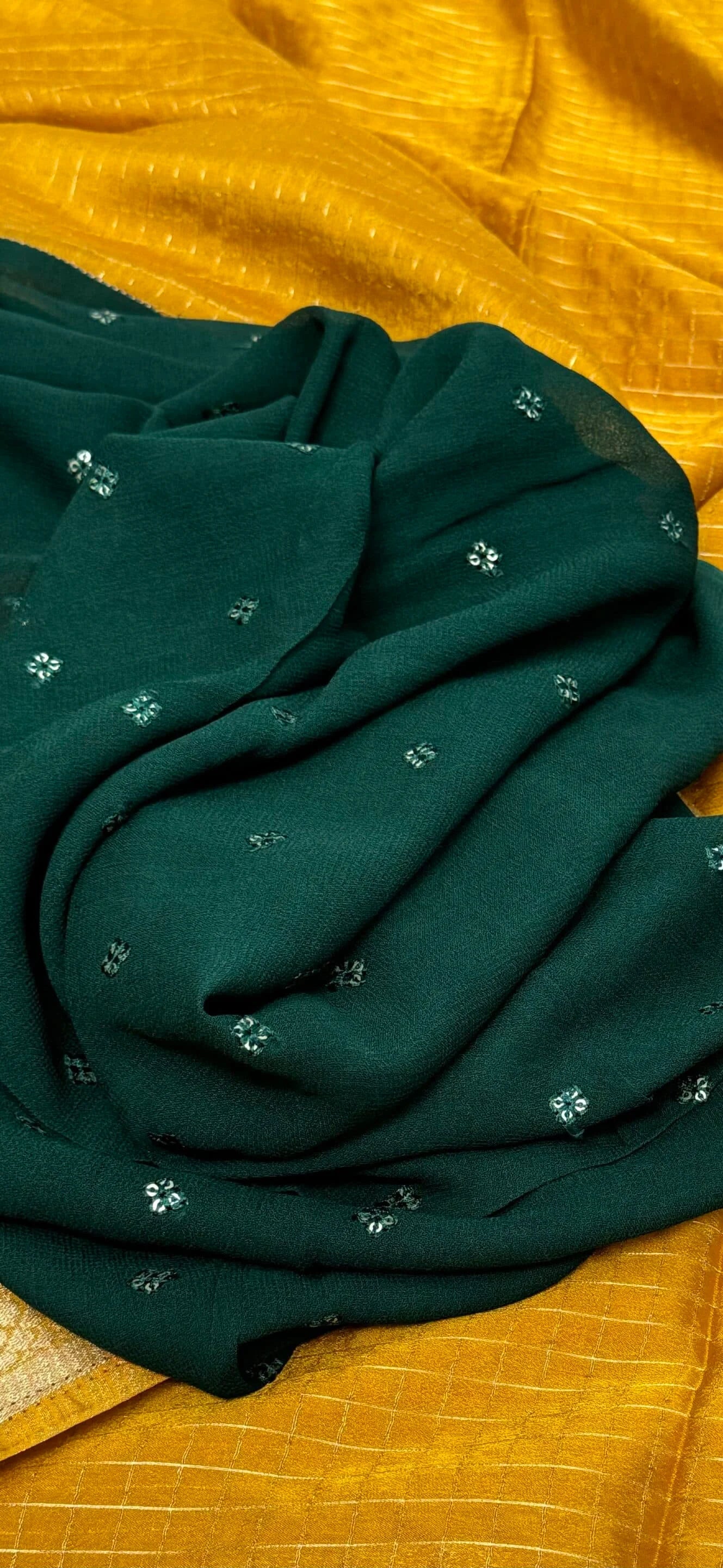 Super soft Georgette Silk Saree – Mustard