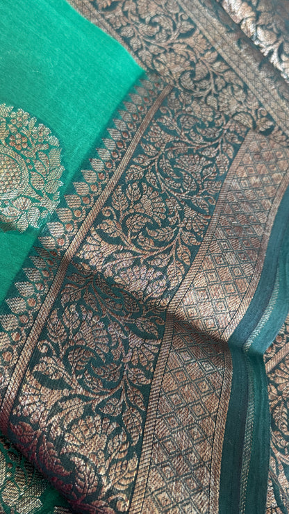 Pure Chanderi Cotton Saree – Antique Borders