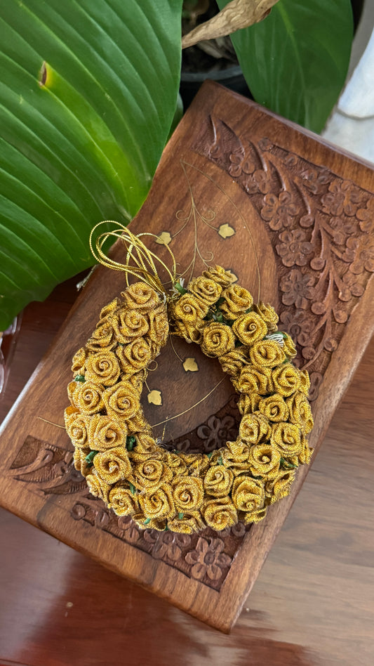 Artificial Flower Gajra Mogra - Gold