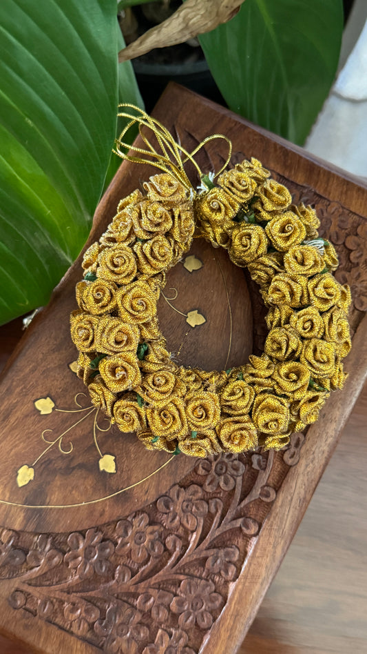 Artificial Flower Gajra Mogra - Gold