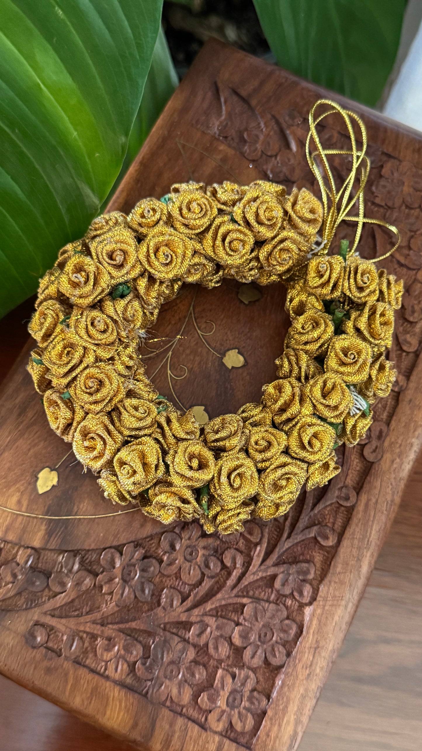 Artificial Flower Gajra Mogra - Gold