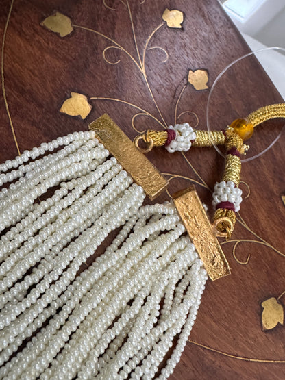 Kundan Polki Beaded Necklace Set