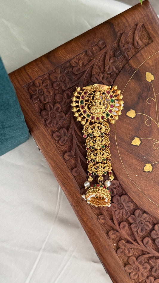 Bridal Jadai Billai Hair Brooch – Lakshmi Design Choti Decoration for Weddings
