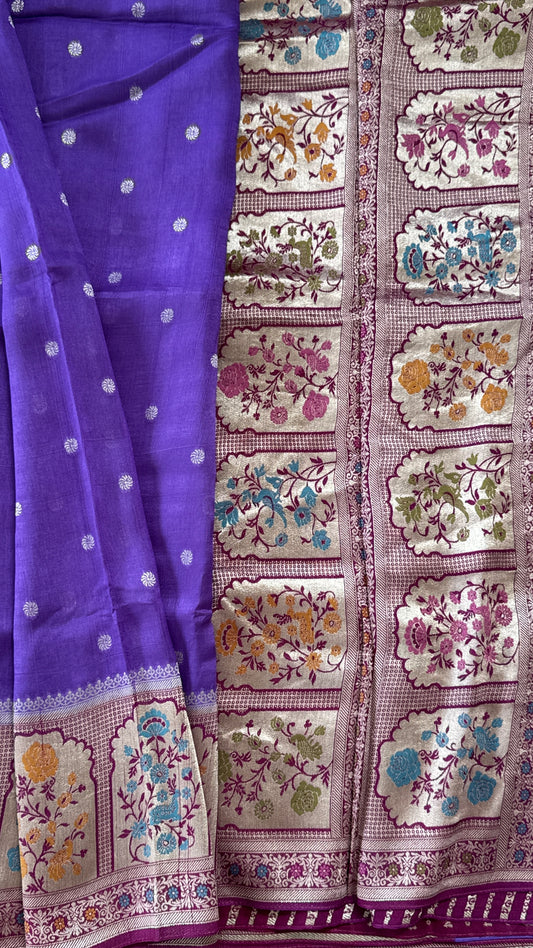 Tussar Raw Silk Handloom – Paithani Borders