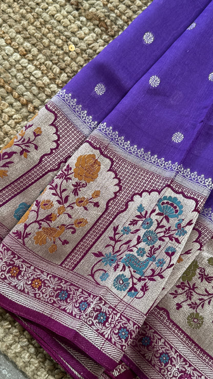 Tussar Raw Silk Handloom – Paithani Borders