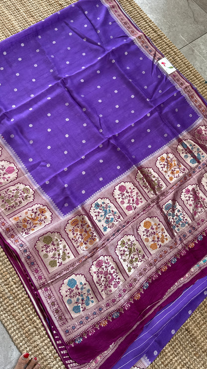 Tussar Raw Silk Handloom – Paithani Borders
