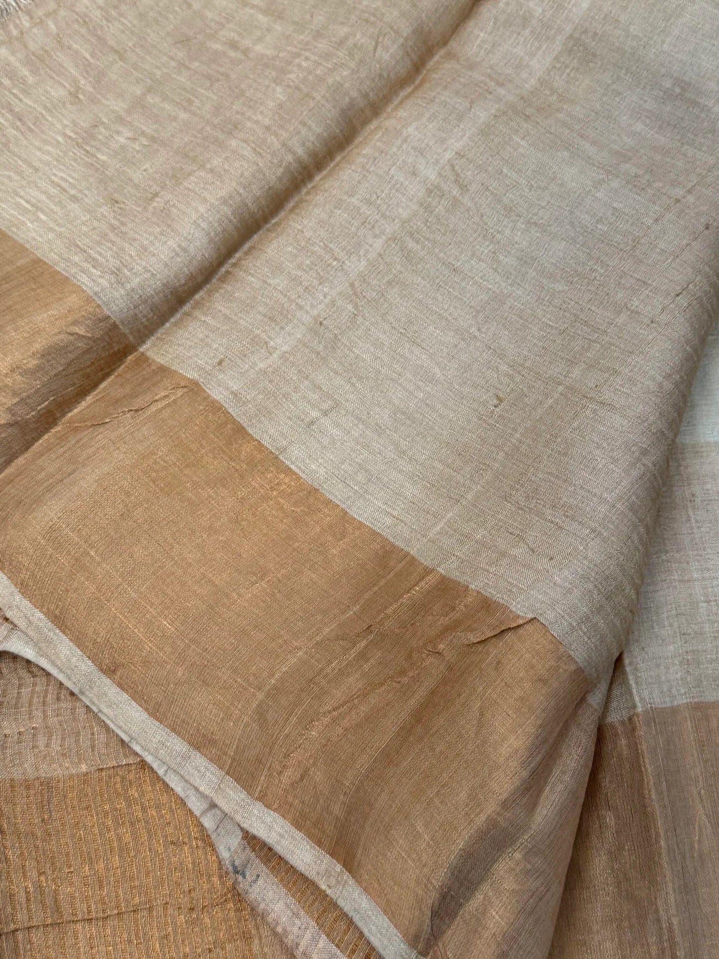 Pure Tussar silk saree – Block Kerala prints