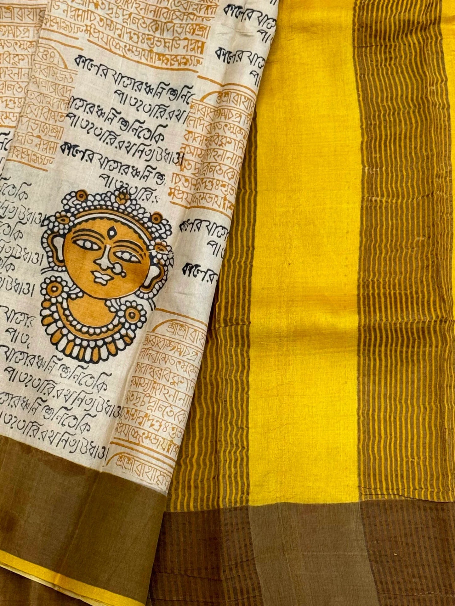 Pure Tussar silk saree – Block Devi prints