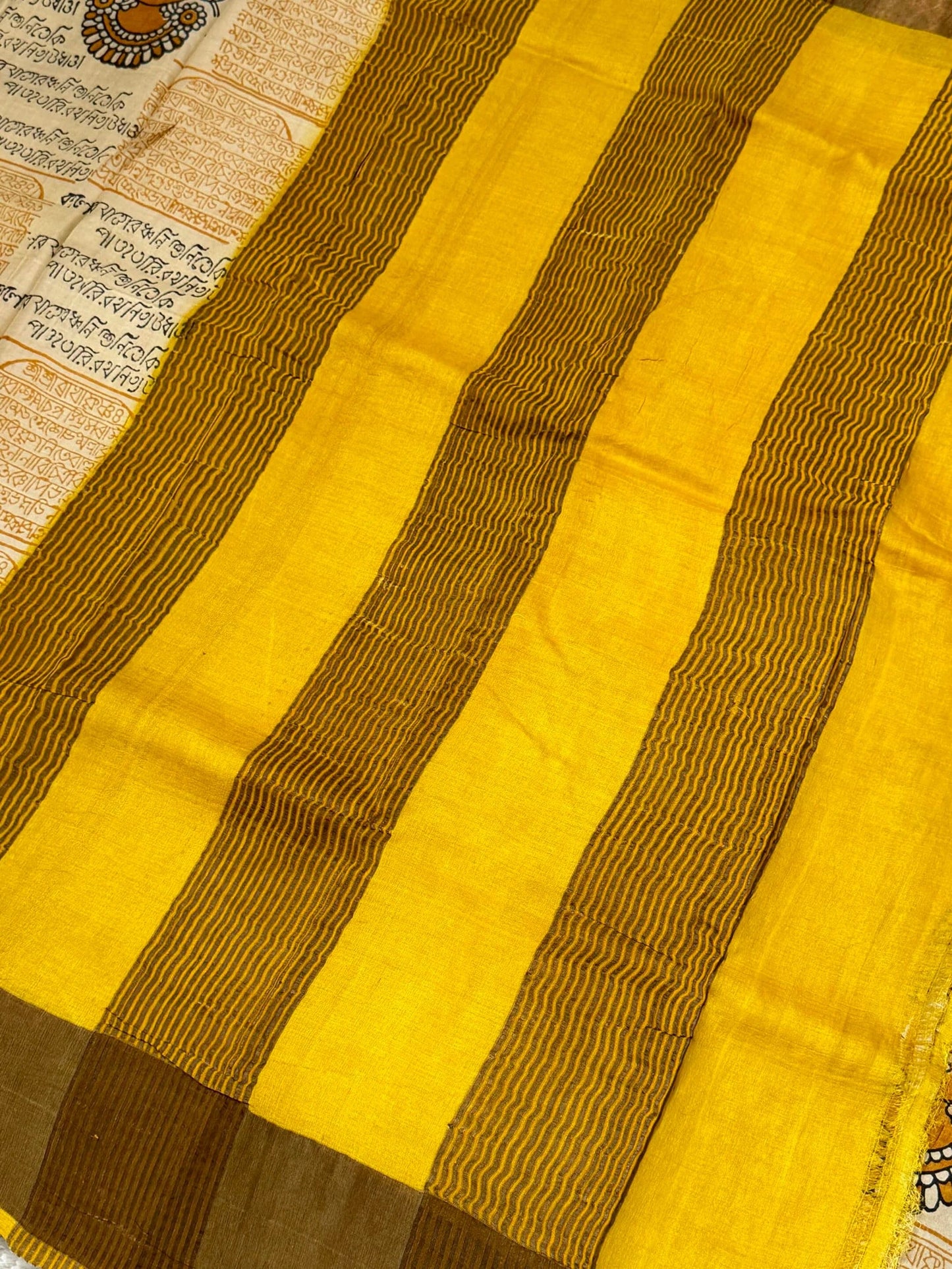 Pure Tussar silk saree – Block Devi prints