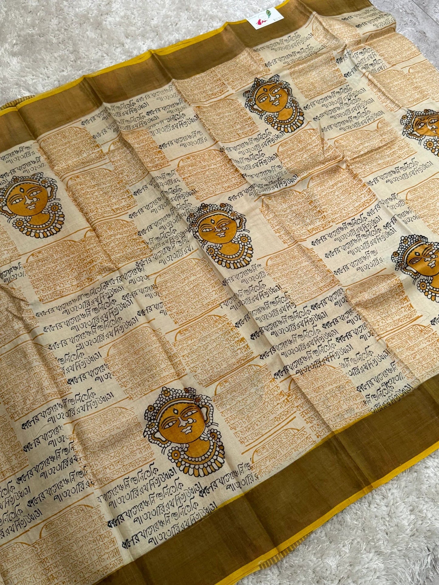 Pure Tussar silk saree – Block Devi prints
