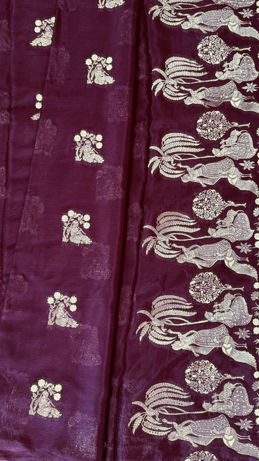 Chinon Crepe Sarees – Graceful, Lightweight & Perfectly Elegant – Wine