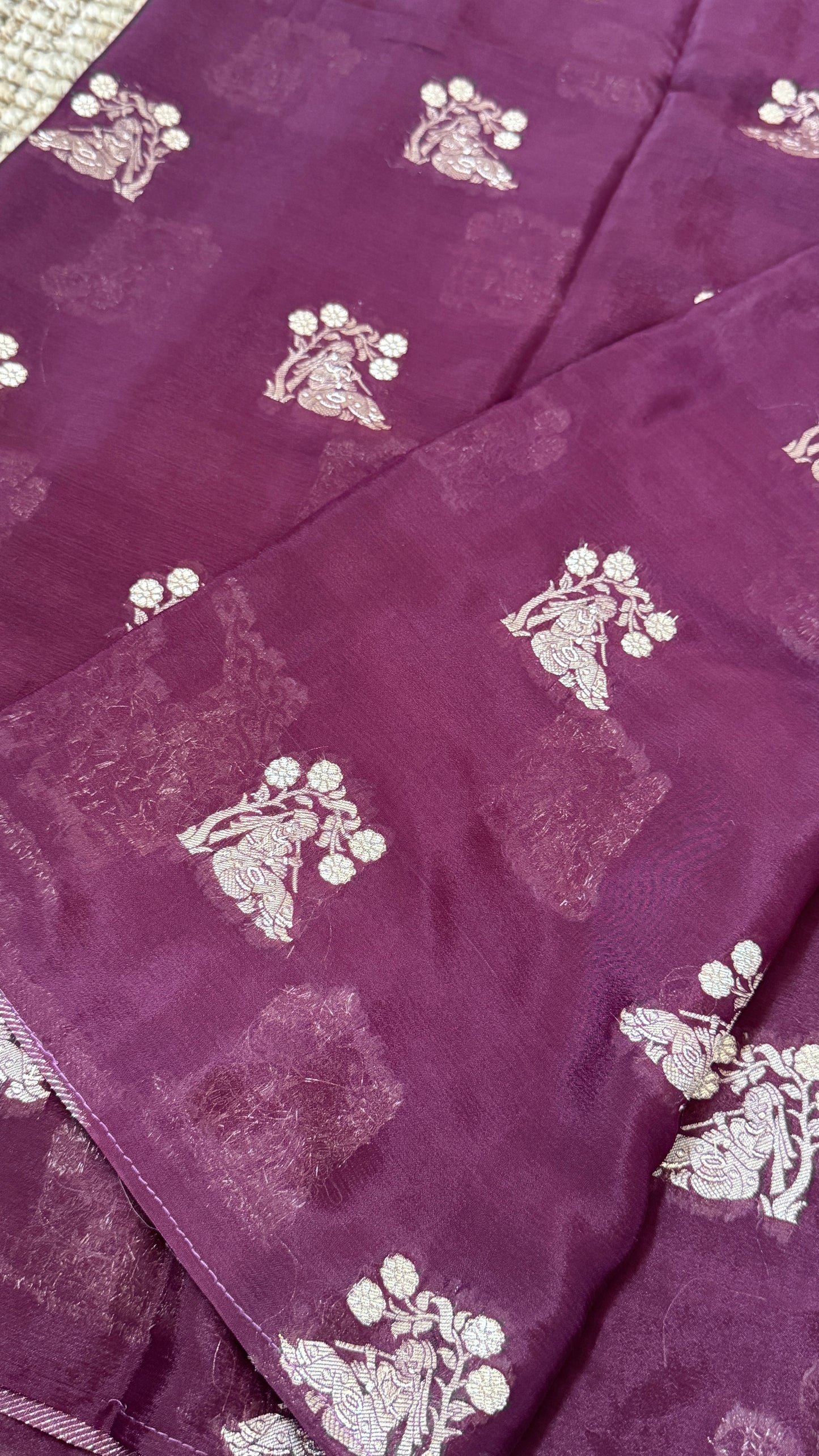 Chinon Crepe Sarees – Graceful, Lightweight & Perfectly Elegant – Wine
