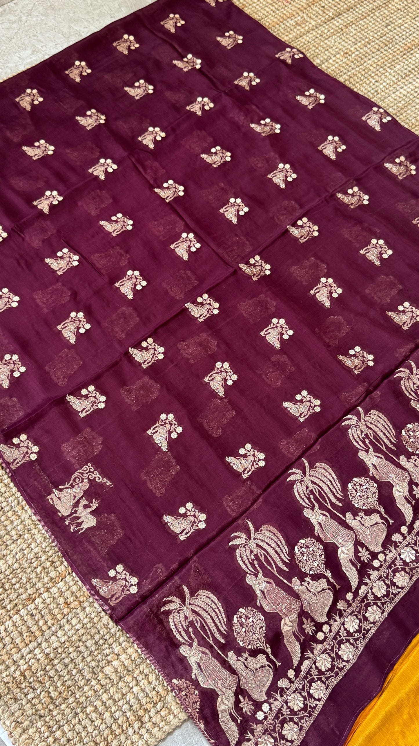 Chinon Crepe Sarees – Graceful, Lightweight & Perfectly Elegant – Wine