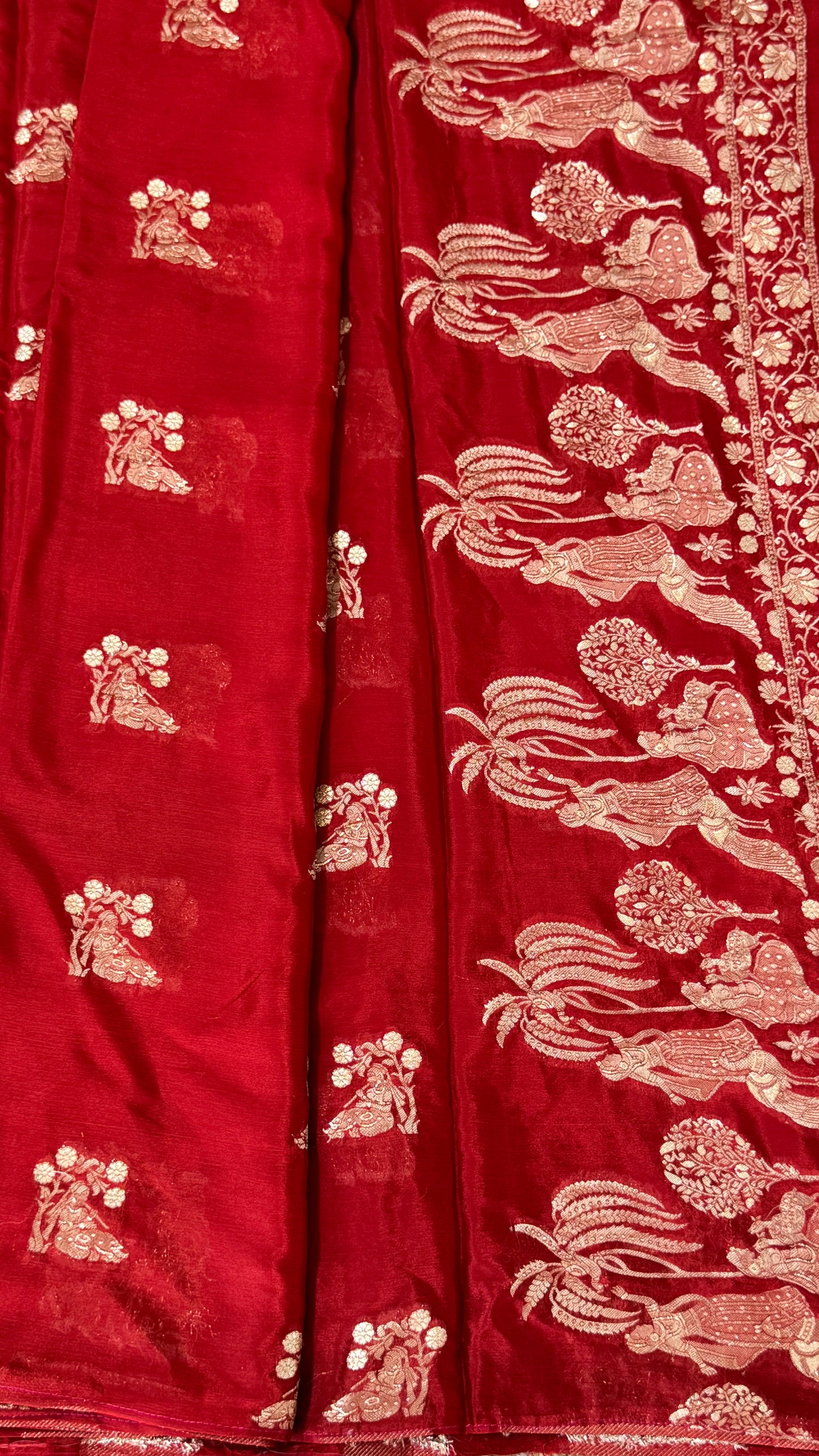 Chinon Crepe Sarees – Graceful, Lightweight & Perfectly Elegant – RED
