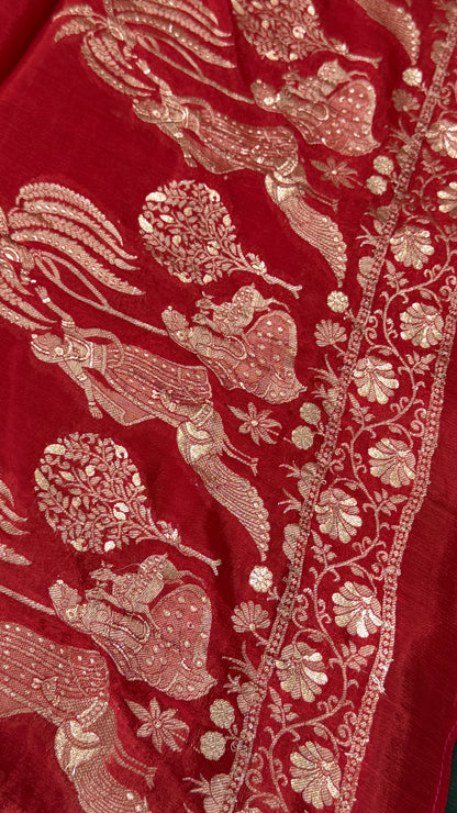Chinon Crepe Sarees – Graceful, Lightweight & Perfectly Elegant – RED