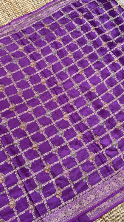 Munga Silk Banarasi Sarees - Purple Elegance