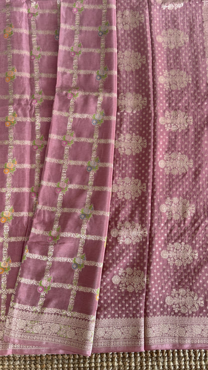 Munga Silk Banarasi Sarees - Mauve