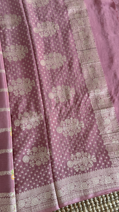 Munga Silk Banarasi Sarees - Mauve