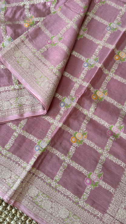Munga Silk Banarasi Sarees - Mauve