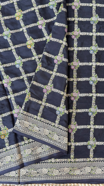 Munga Silk Banarasi Sarees - Black Elegance