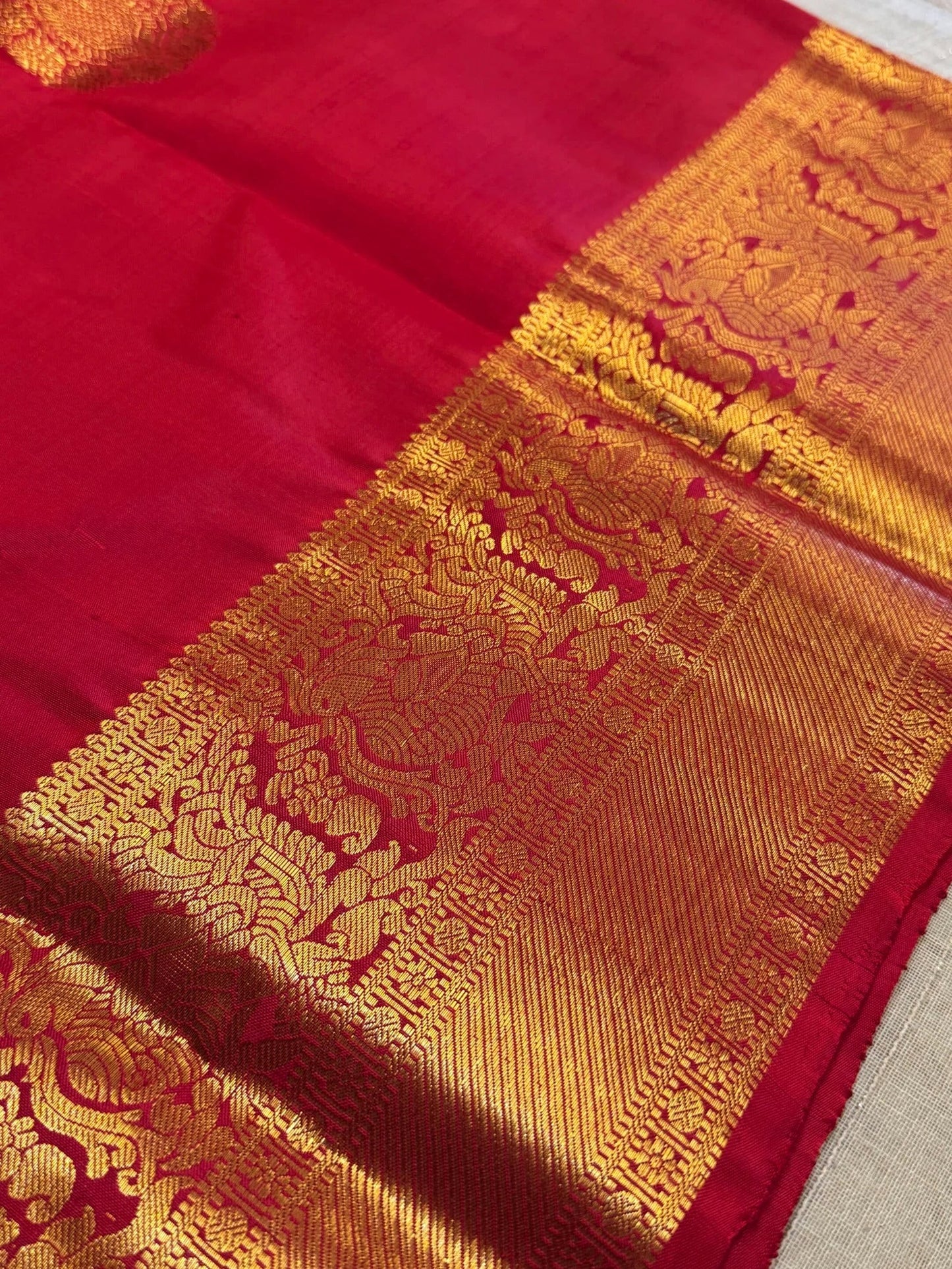 KANJIVARAM PURE SILK SAREE in DEEP RED