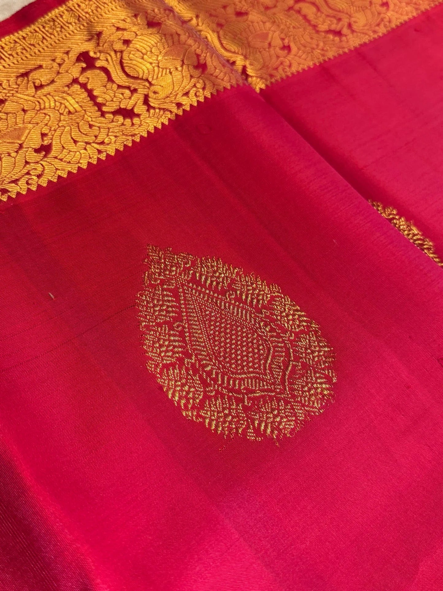 KANJIVARAM PURE SILK SAREE in DEEP RED