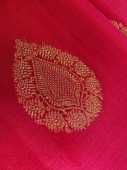 KANJIVARAM PURE SILK SAREE in DEEP RED