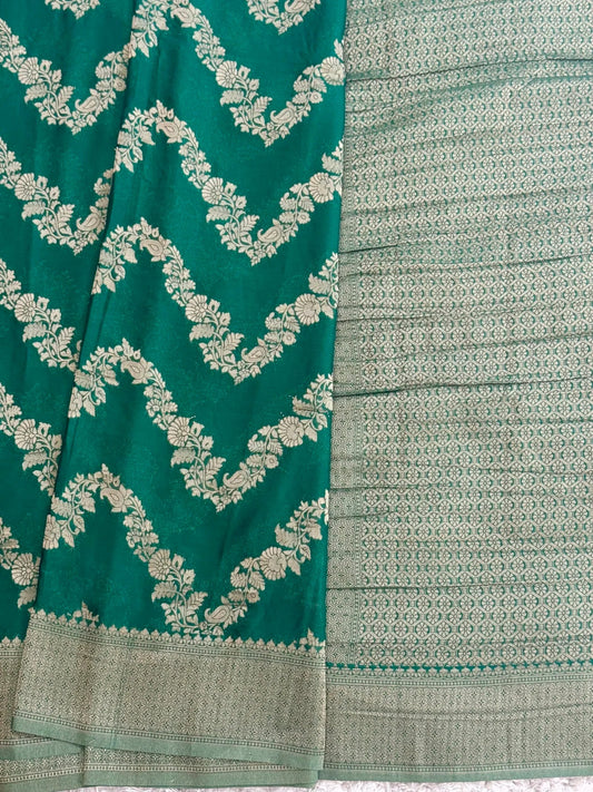Pure Georgette Silk Banarasi Saree – Green