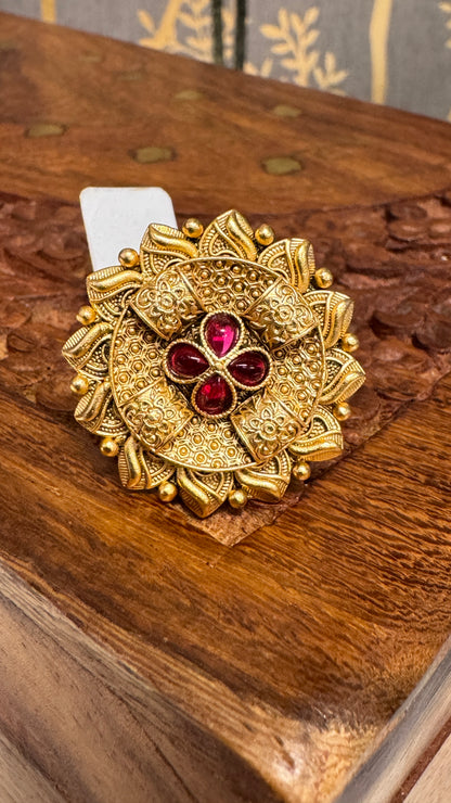 Antique Gold Plated Finger Ring