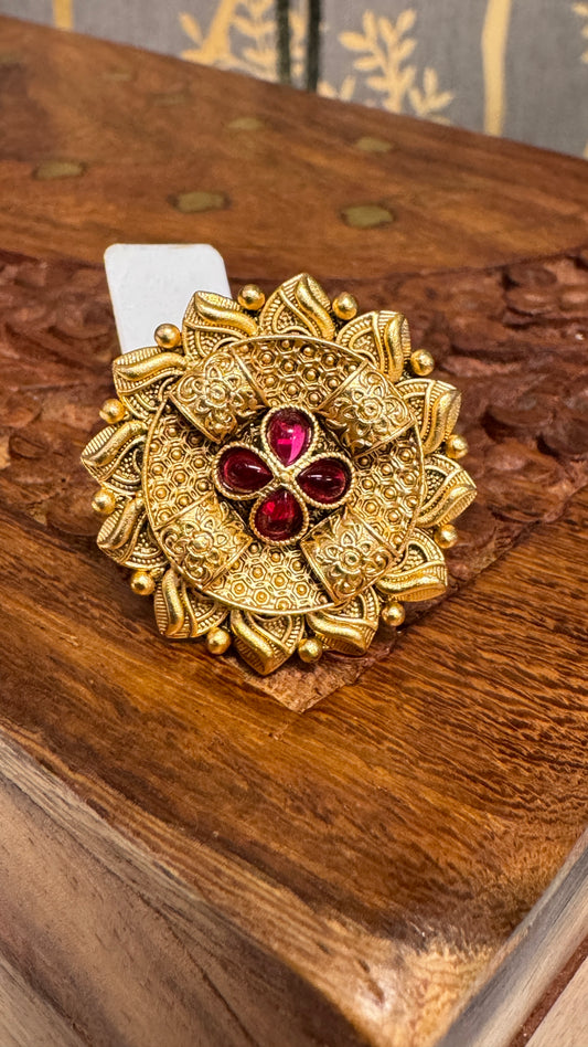 Antique Gold Plated Finger Ring