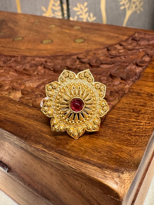 Antique Gold Plated Finger Ring