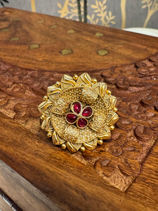 Antique Gold Plated Finger Ring