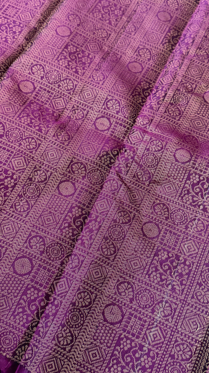 Pure Handloom Soft Silk Saree – Grey and Wine