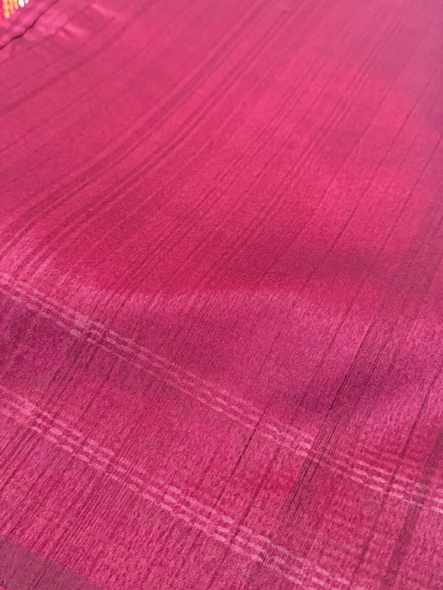 Handloom Raw silk embroidered saree – Maroon