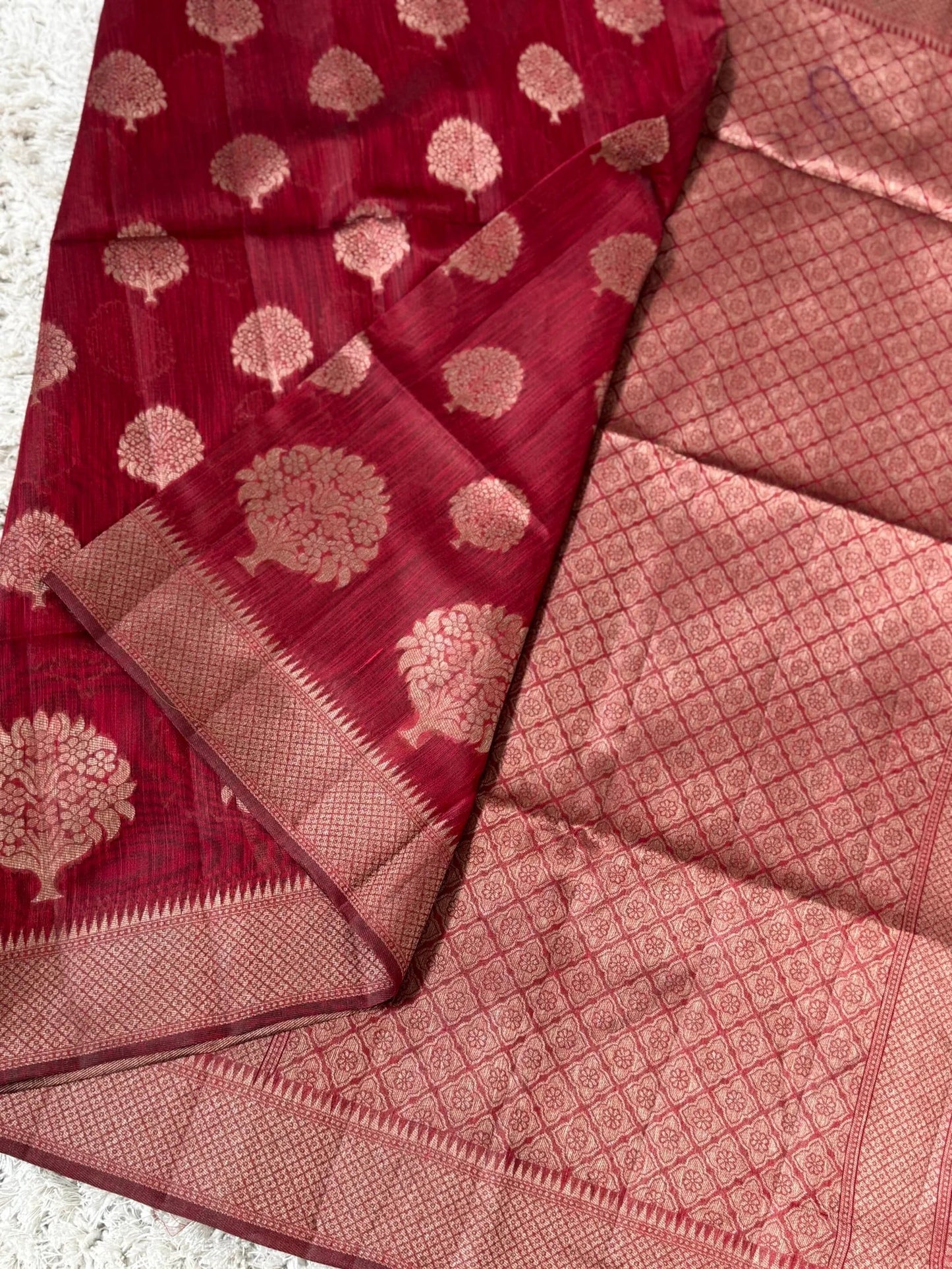 Cotton Silk Saree – Maroon