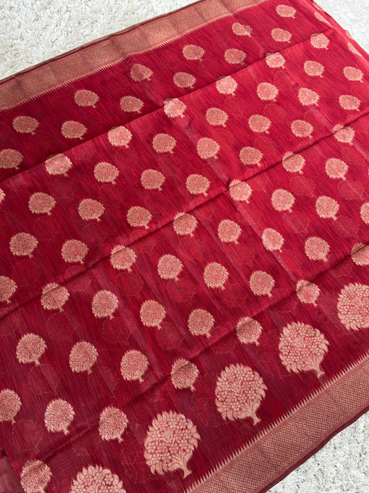 Cotton Silk Saree – Maroon