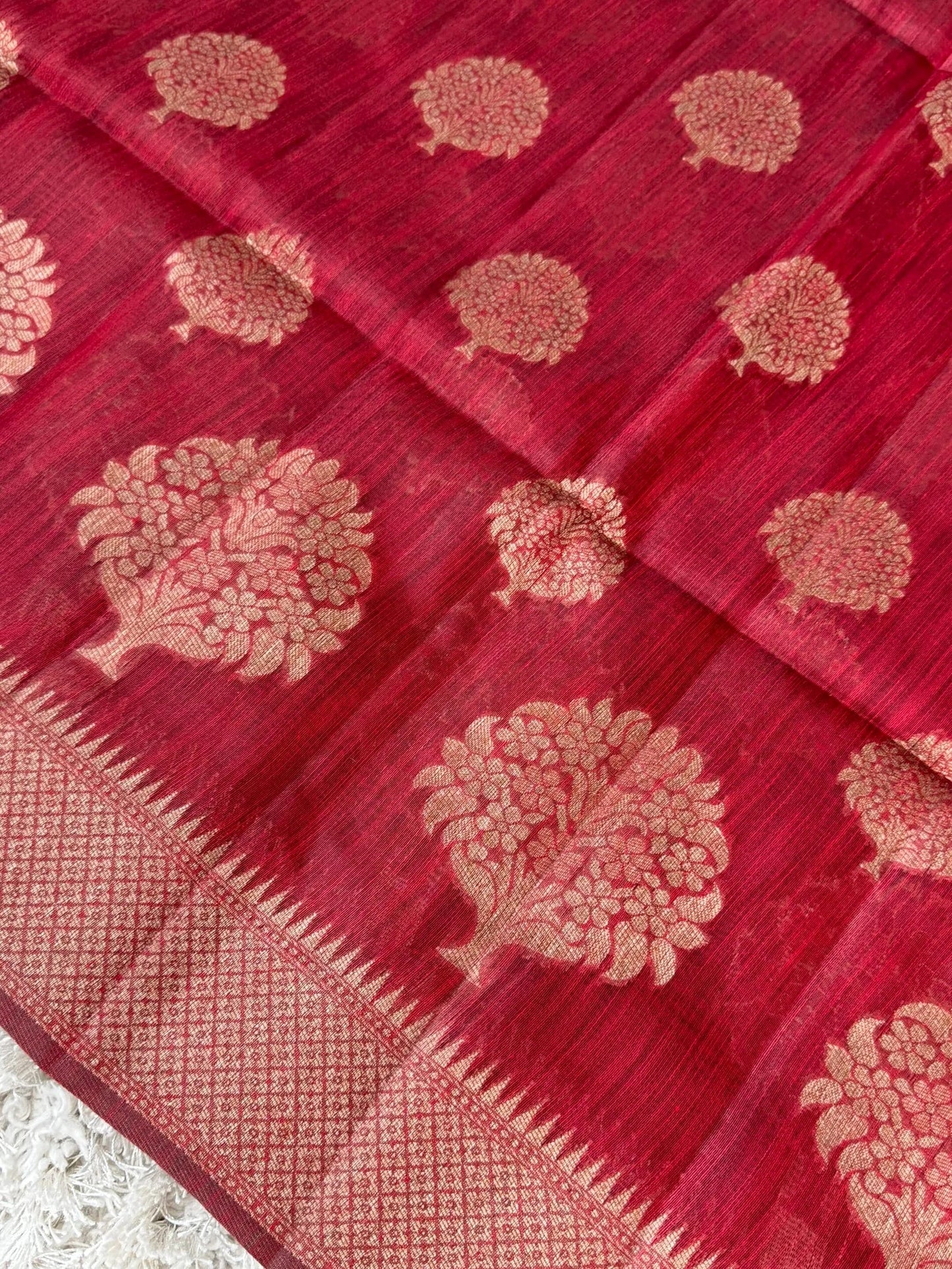 Cotton Silk Saree – Maroon