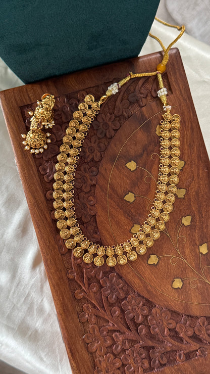 Antique Lakshmi Coin Neckpiece with Earrings