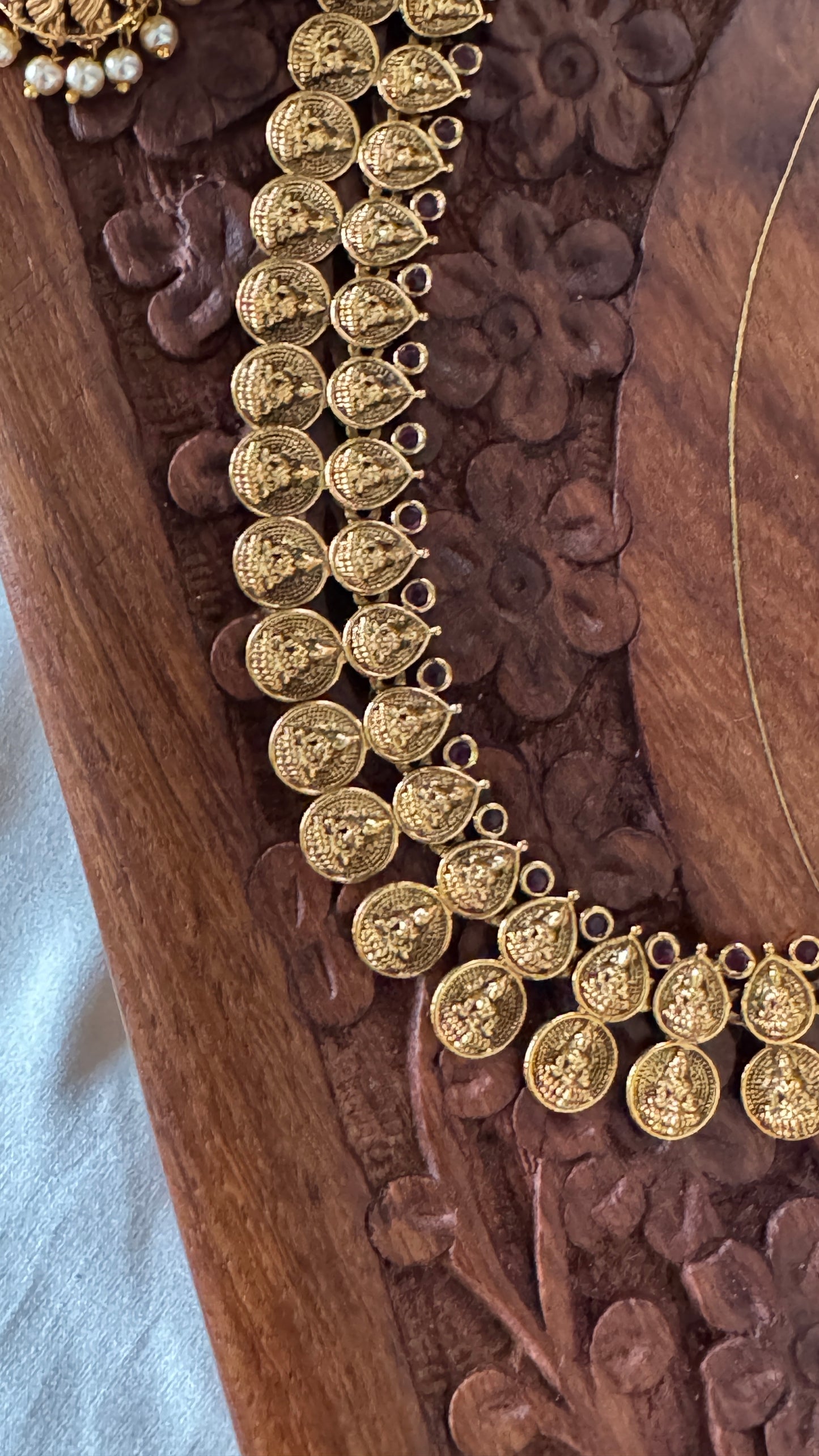 Antique Lakshmi Coin Neckpiece with Earrings