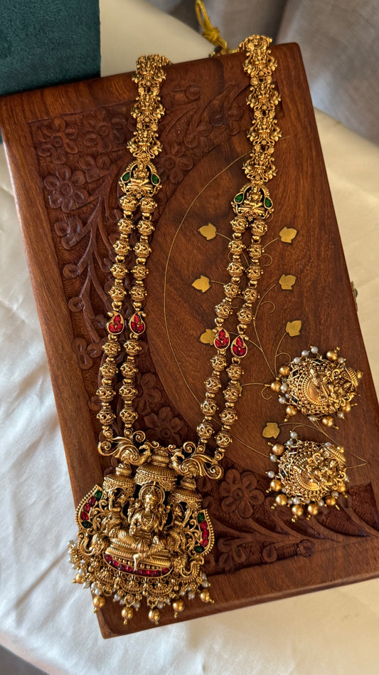 Antique Gold-Plated South Indian Temple Haram Set