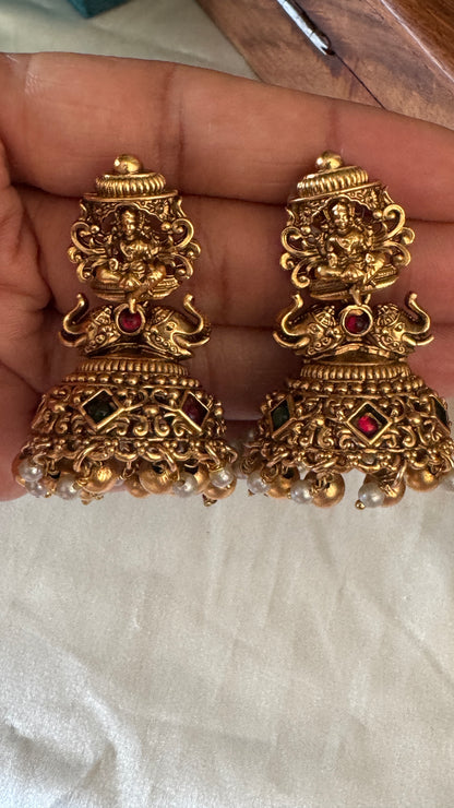Antique Gold-Plated South Indian Temple Haram Set