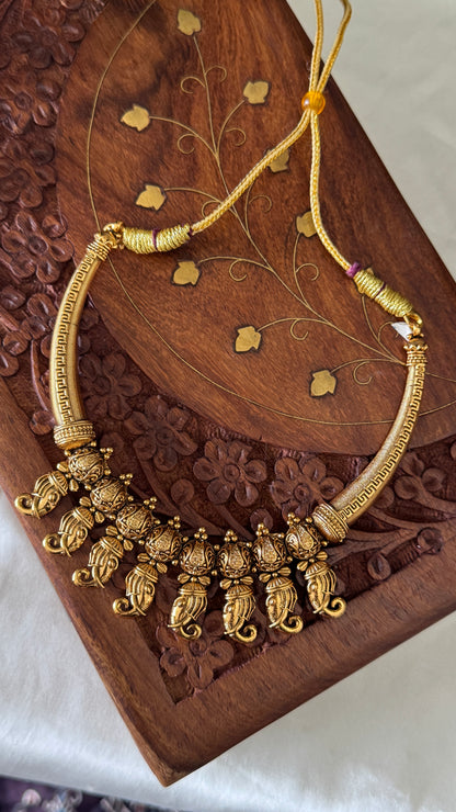 Antique Elephant Choker Neckpiece with Jhumka