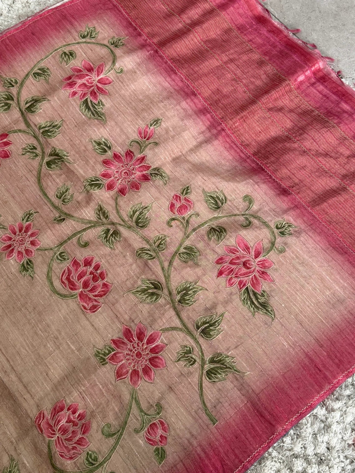 Tissue Silk – Pink and Gold